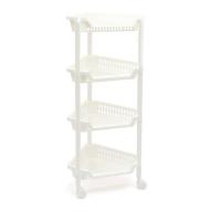 Этажерка угловая на колесах 4-х ярусная