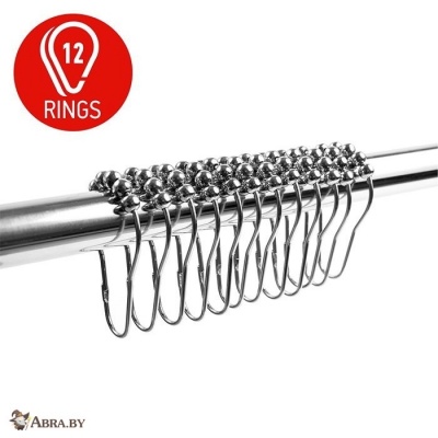 Tatkraft Slide Кольца металлические для шторок 12 шт Шторки и карнизы