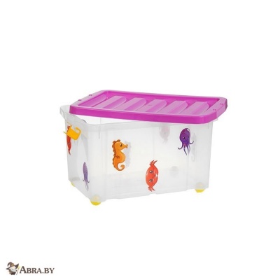 Ящик на роликах с крышкой 60 л Junior Aqua Ящики для игрушек