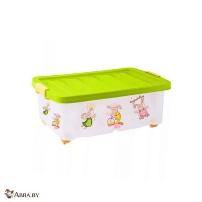 Ящик на роликах с крышкой 30 л Junior Bunny Ящики для игрушек