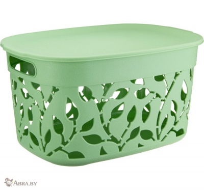Коробка Флора 12л с крышкой Ящики, корзины