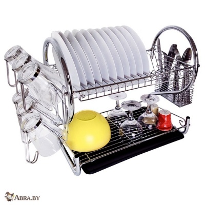 Tatkraft Helga Сушилка для посуды хромированная 2 уровня Кухонные принадлежности