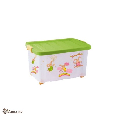 Ящик на роликах с крышкой 60 л Junior Bunny Ящики для игрушек