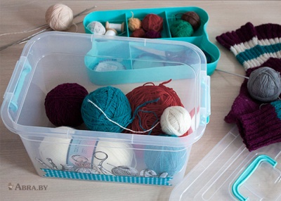 Контейнер с вкладышем 10л Рукоделие Контейнеры, емкости