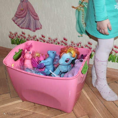 Ящик детский Супер-Пупер розовый Ящики для игрушек