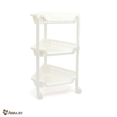 Этажерка угловая на колесах 3-х ярусная Этажерки