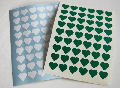 Поощрительные наклейки Цветные Сердечки 432 шт. Поощрительные наклейки