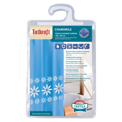Tatkraft Chamomile Тканевая штора для ванной комнаты Шторки и карнизы