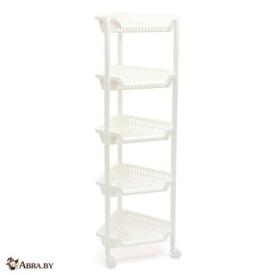 Этажерка угловая на колесах 5-и ярусная Этажерки