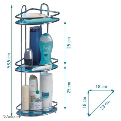Tatkraft Kaiser mini Полка 3-х ярусная угловая Подвесные аксессуары