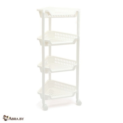 Этажерка угловая на колесах 4-х ярусная Этажерки