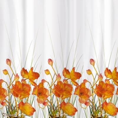 Tatkraft Modern French Poppies Штора для ванной Шторки и карнизы