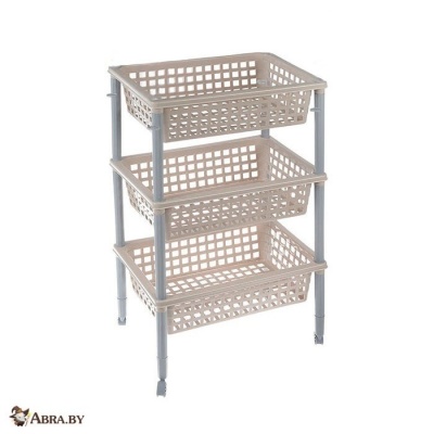 Этажерка на колесах 3 корзины Этажерки