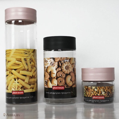 Банка для сыпучих продуктов 1 л Емкости для сыпучих продуктов