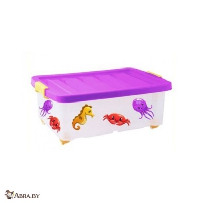Ящик на роликах с крышкой 30 л Junior Aqua Ящики для игрушек