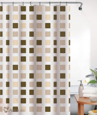 Шторка для ванной комнаты Mosaic beige Шторки и карнизы