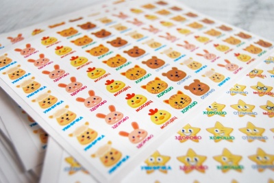 Поощрительные наклейки Зверята 280 шт. Поощрительные наклейки