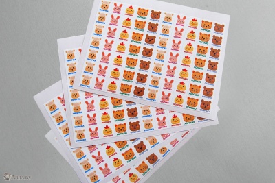 Поощрительные наклейки Зверята 280 шт. Поощрительные наклейки