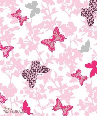 Шторка для ванной комнаты Leaves Red Шторки и карнизы