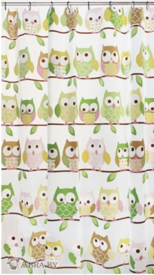 Шторка для ванной комнаты Owls Шторки и карнизы